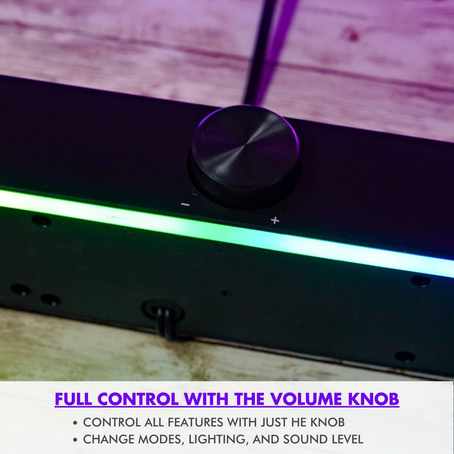 FULL CONTROL WITH THE VOLUME KNOB

- CONTROL ALL FEATURES WITH JUST THE KNOB
- CHANGE MODES, LIGHTING, AND SOUND LEVEL