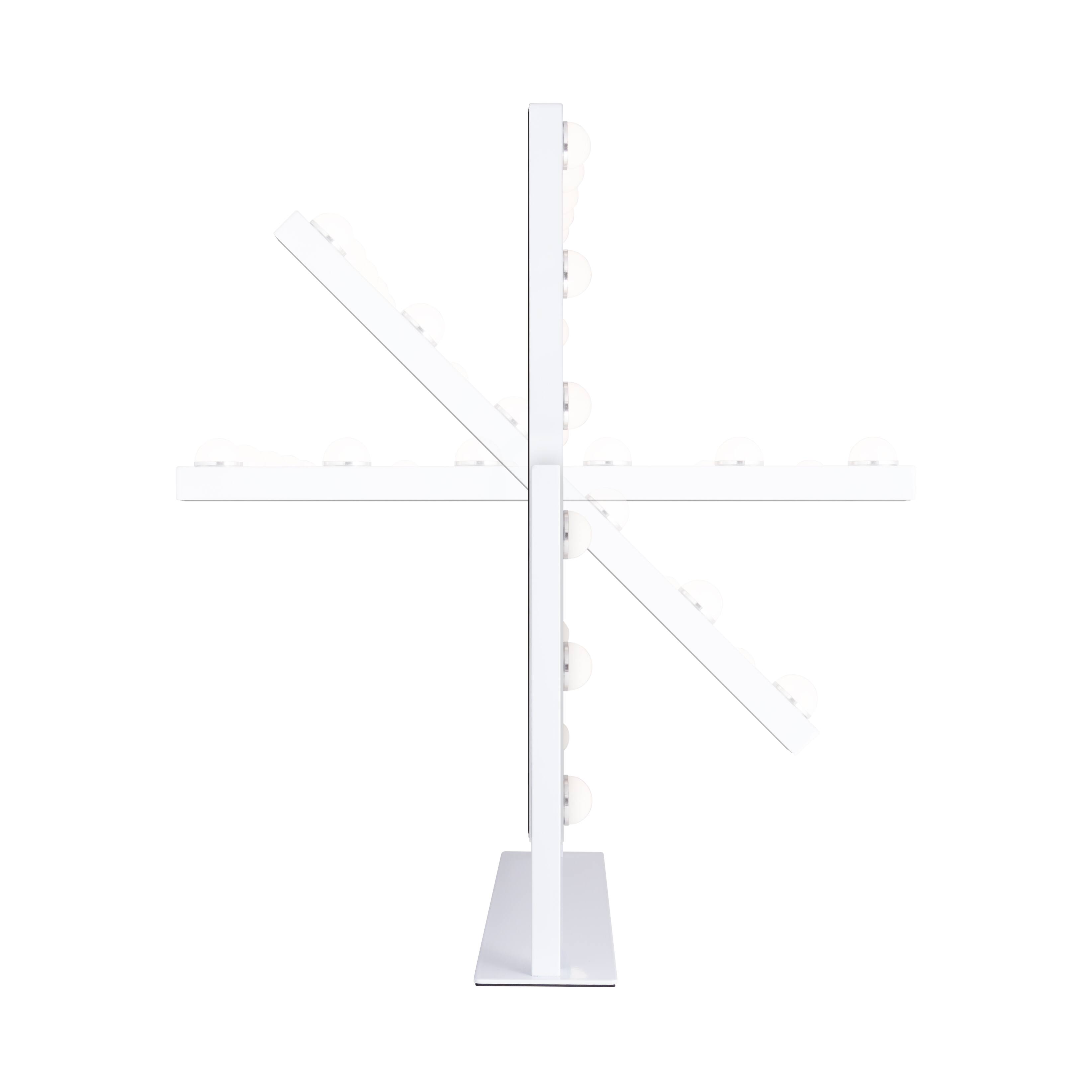 Alt View 2. Zadro - Zadro Hollywood Makeup Mirror - 18" x 21" - 15 LED Light Bulbs with Dimmable Brightness - White.