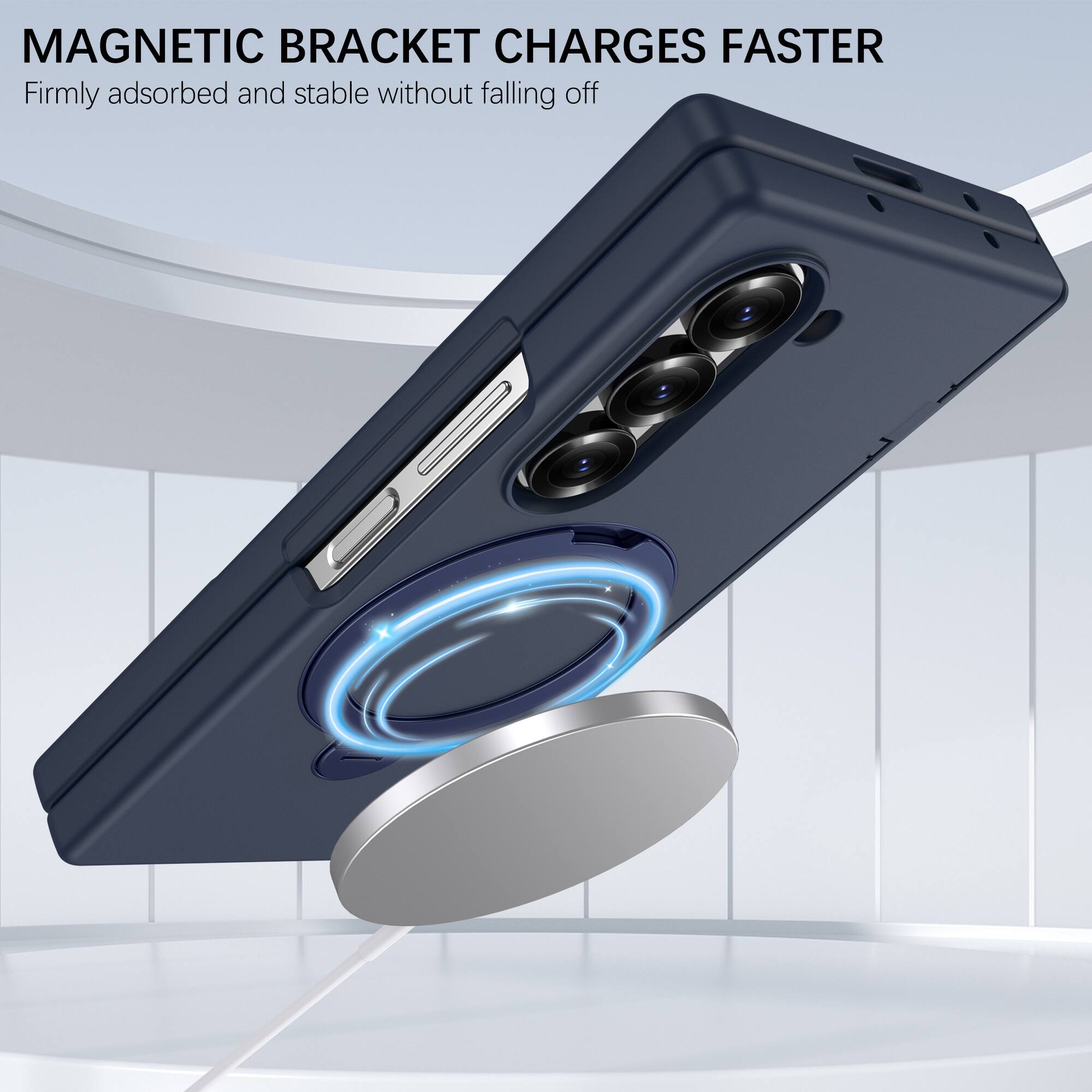 MAGNETIC BRACKET CHARGES FASTER  
Firmly adsorbed and stable without falling off