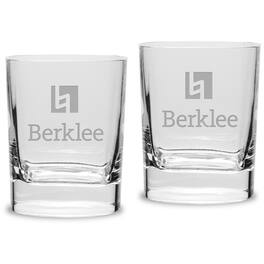 Jardine - Berklee College of Music 11.75oz. Square Double Old Fashioned Glass Set - Multicolor