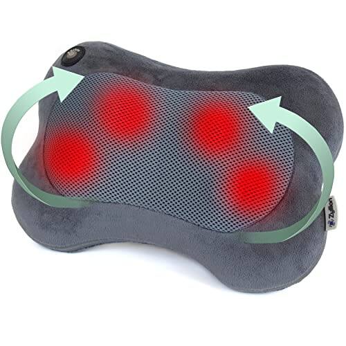 Front. DORLUKFU - Shiatsu Back and Neck Massager with Heat - 3D Electric Kneading Deep Tissue Massage Pillow for Muscle Pain Relief,.