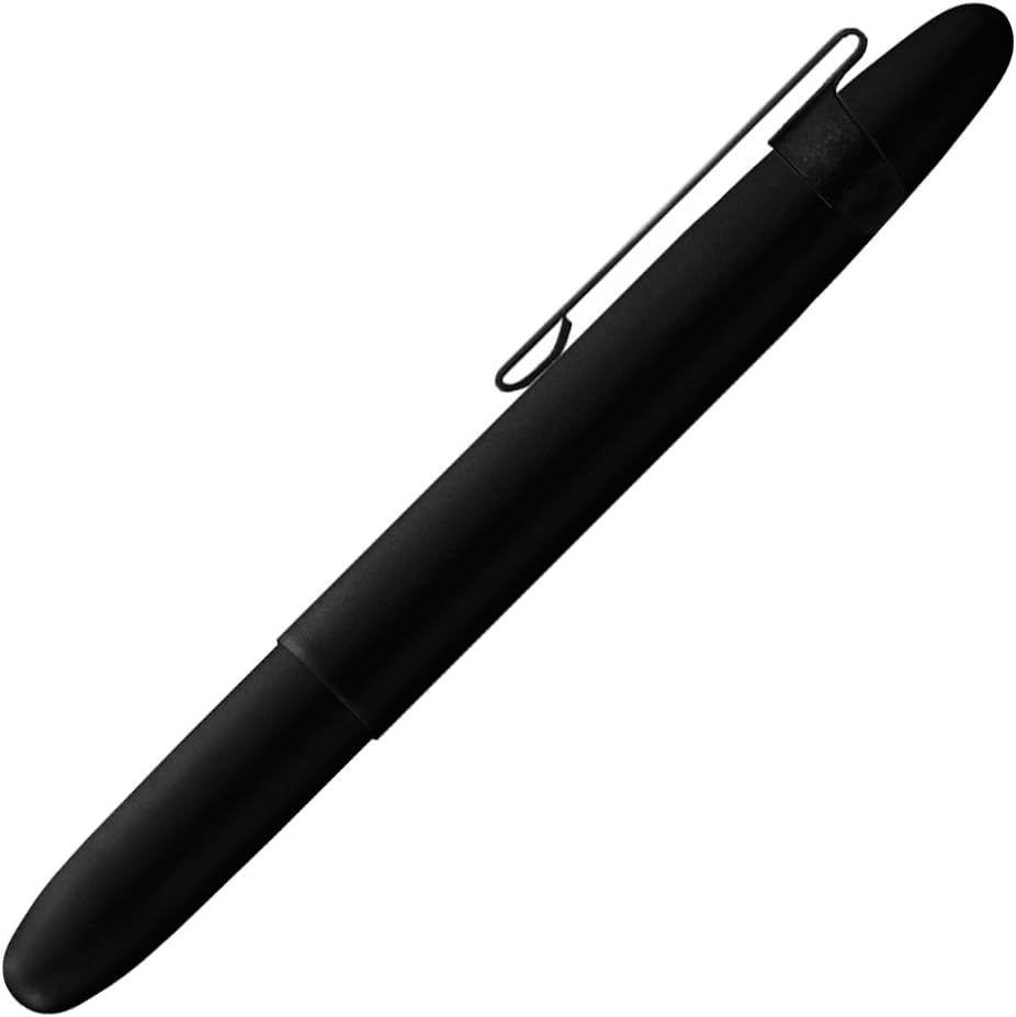 Front. Fisher - Fisher Space Pen Matte Black Bullet Space Pen with Clip.