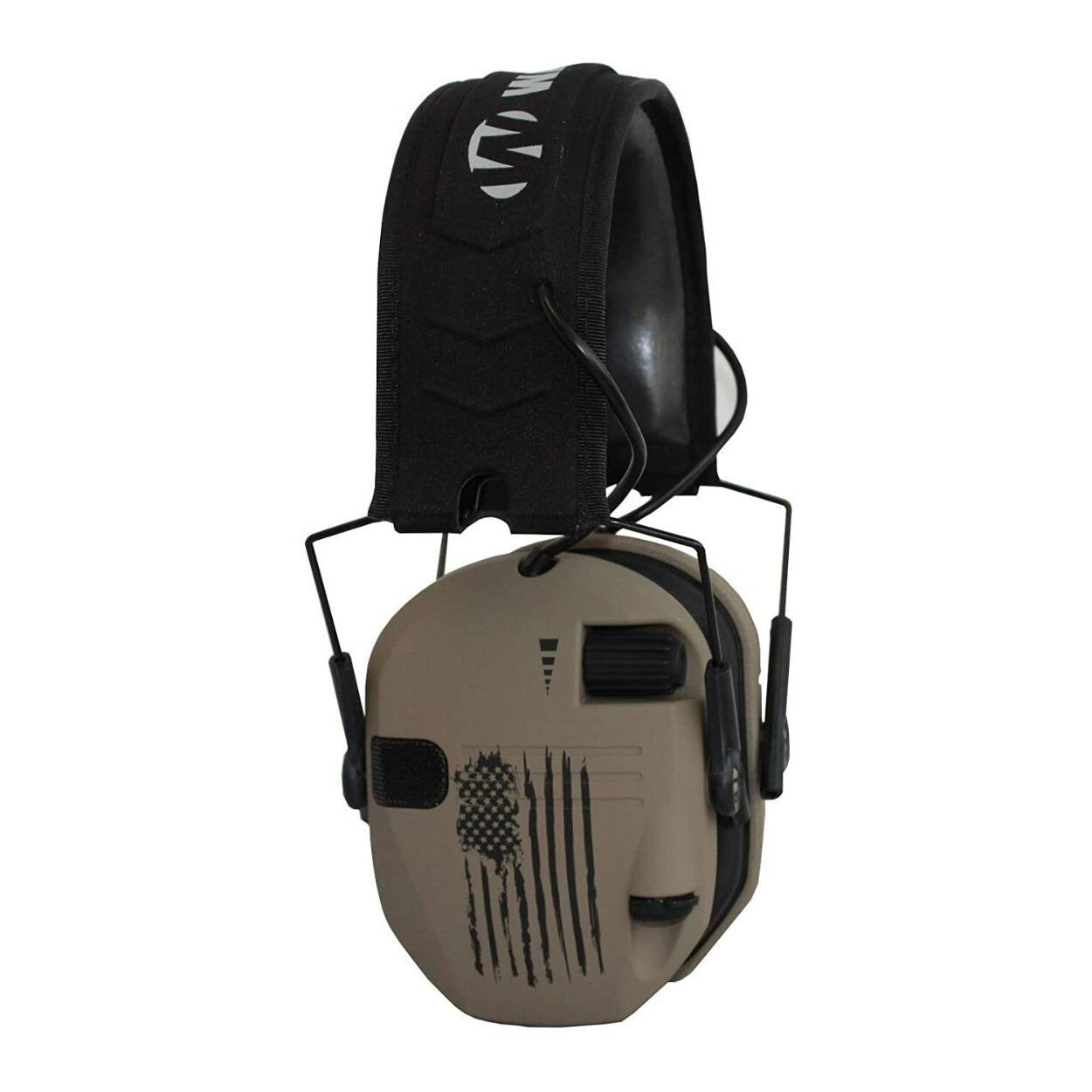 Back. Walker’s - Walkers Razor Digital Electronic Ear Muff Bundle (US Flag-FDE) - Flat Dark Earth.