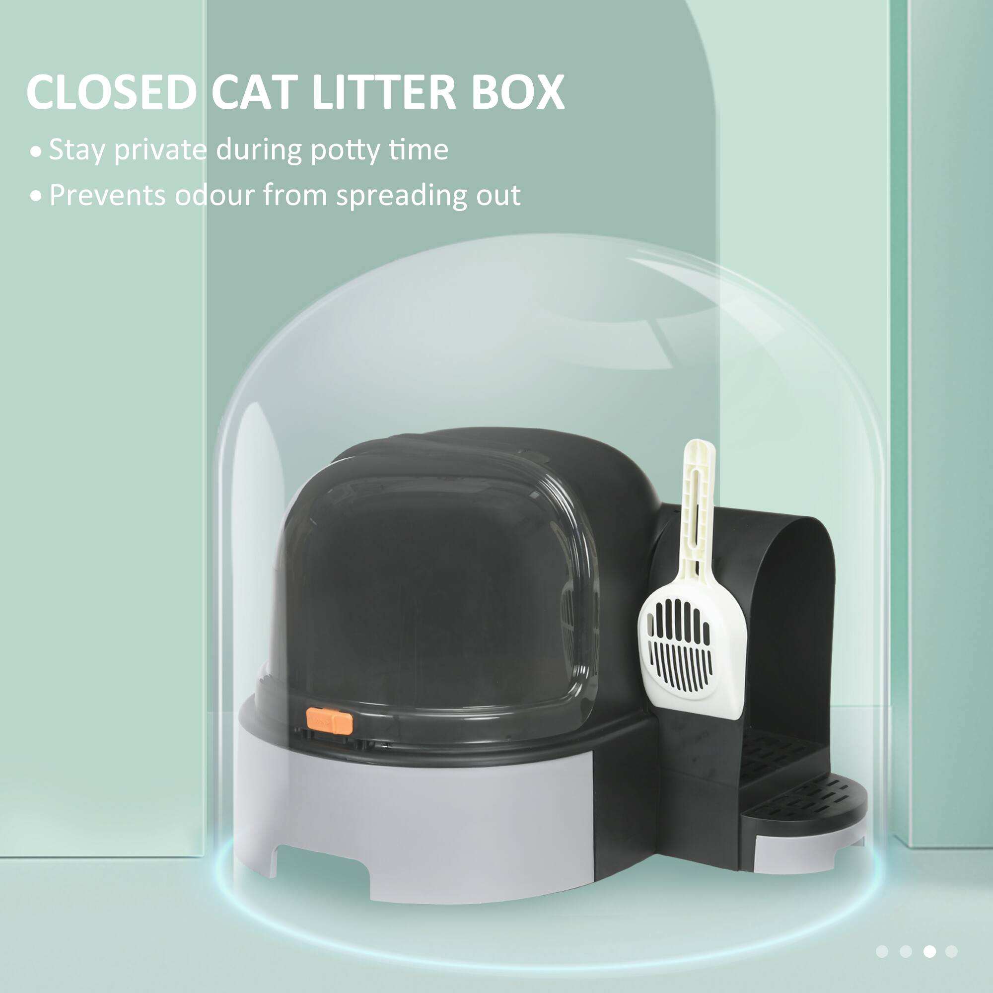 CLOSED CAT LITTER BOX

- Stay private during potty time
- Prevents odour from spreading out