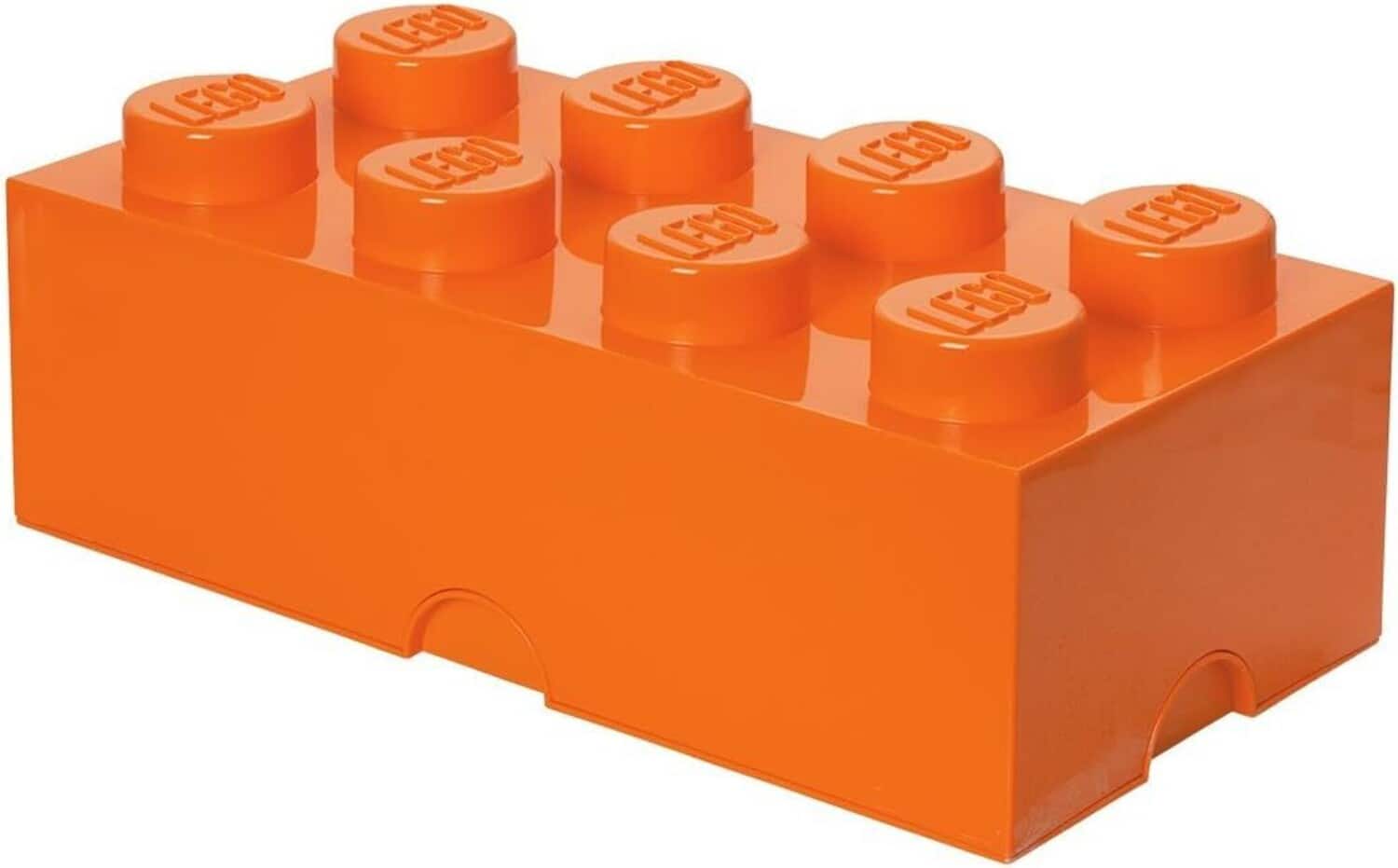 Room Copenhagen - LEGO Storage Brick with 8 Knobs, Orange - COLLECTABLES - Multicolor