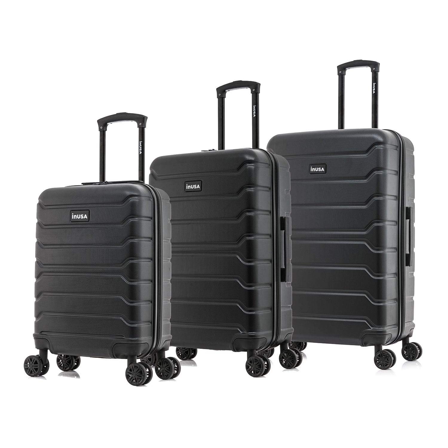 "InUSA - Trend lightweight hardside spinner 3 Piece Luggage Set 20""/24""/28"" - Black" price history on PriceWatchPro