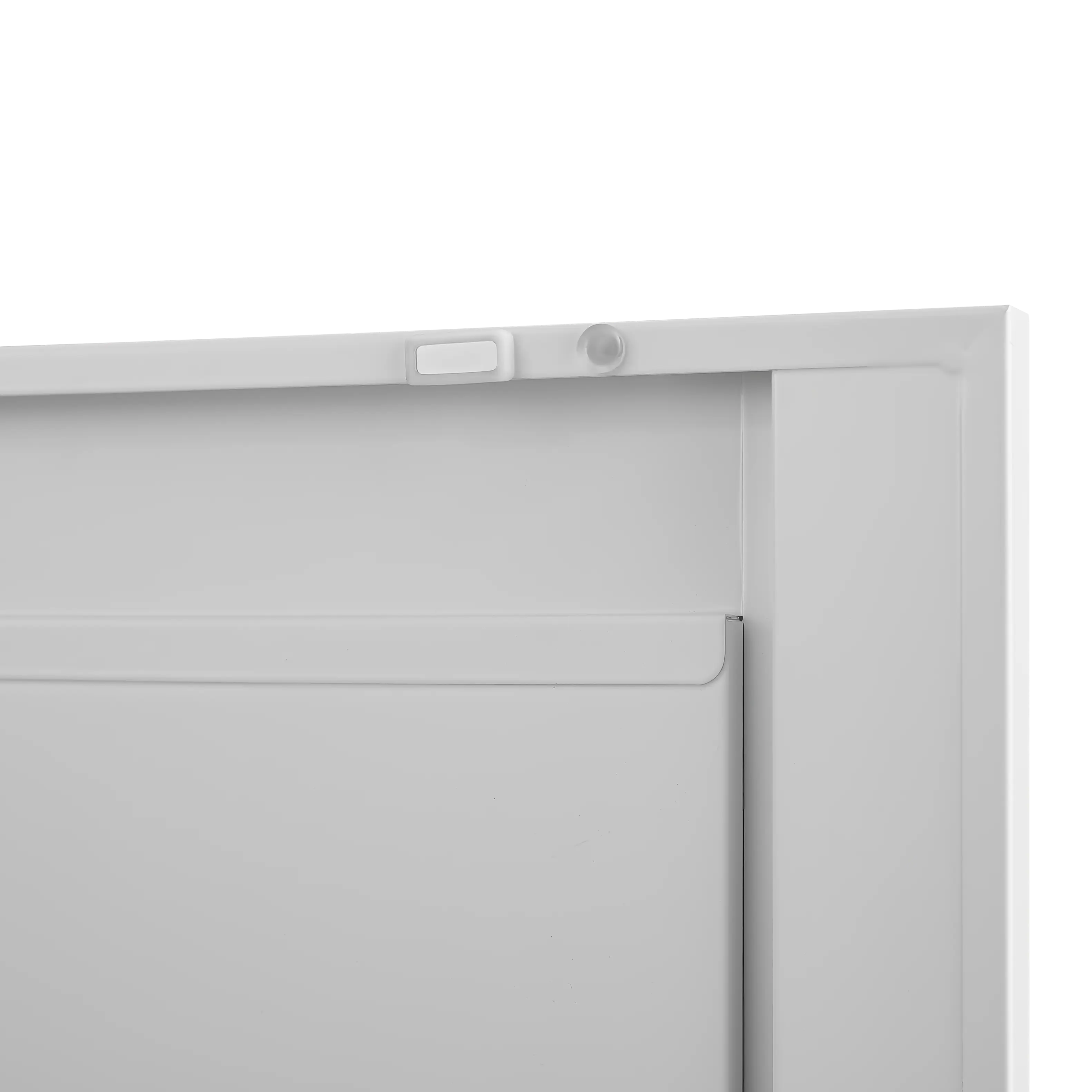 Alt View 7. GOODSILO - Adjustable Steel Storage Cabinet with Two Doors and Customizable Shelves for Home and Office Organization - White.