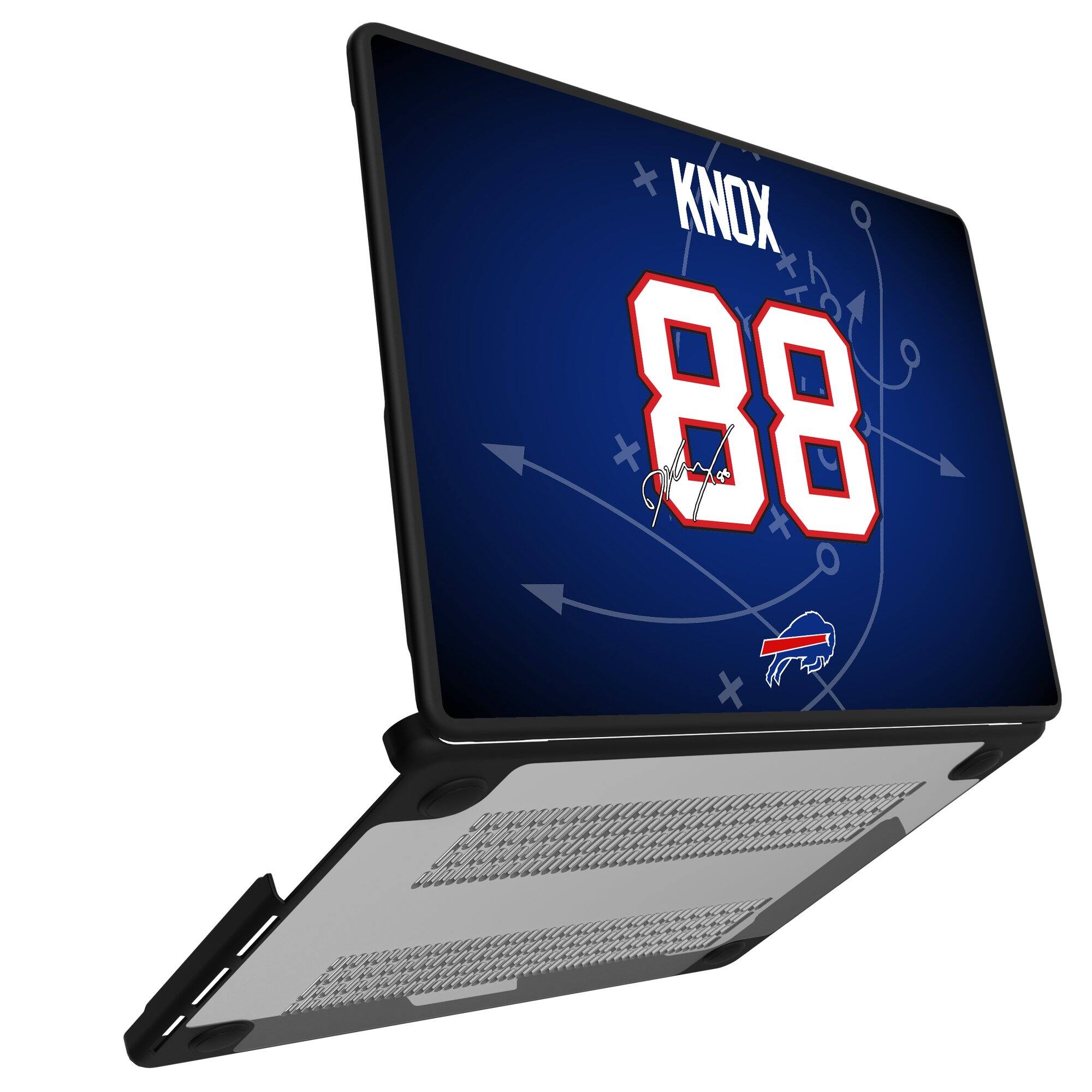 Alt View 1. Keyscaper - Dawson Knox Buffalo Bills MacBook Case - Air 15 in - Multicolor.