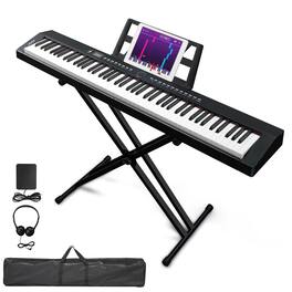 Winado - 88 Key Piano Keyboard Semi-Weighted Electric Piano, Portable Keyboard Piano with Stable Piano Stand, Portable Carry Bag
