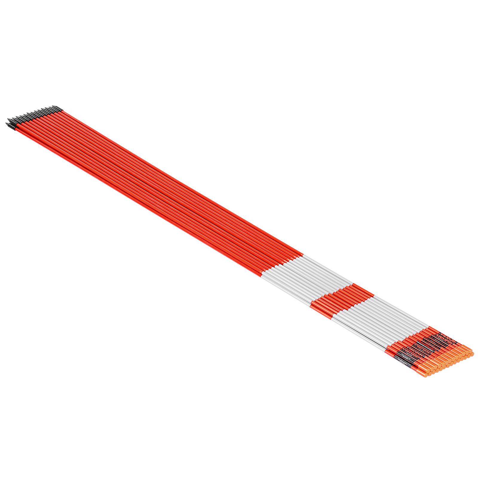 Alt View 5. VEVOR - Driveway Markers, 500Pcs 48 in Long 1/4 in Dia, Hi-Visibility Driveway Reflectors with 12 in Steel Drill Bits - Orange.