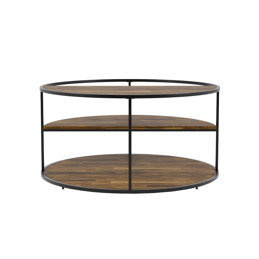 Alt View 2. Furniture of America - Marquesa Contemporary Wood Round Coffee Table - Black.