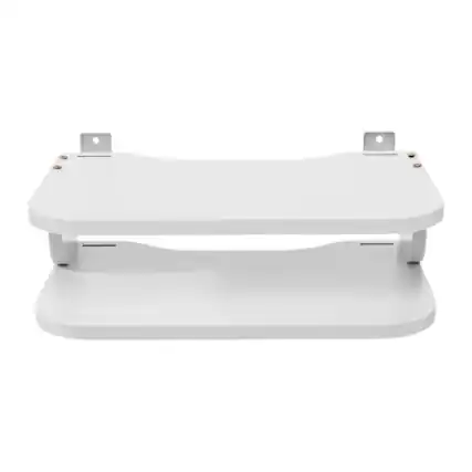 Front. Home Collection - White Floating Router Shelf | Wall Mounted TV Set-Top Box & Components Storage Rack - White.