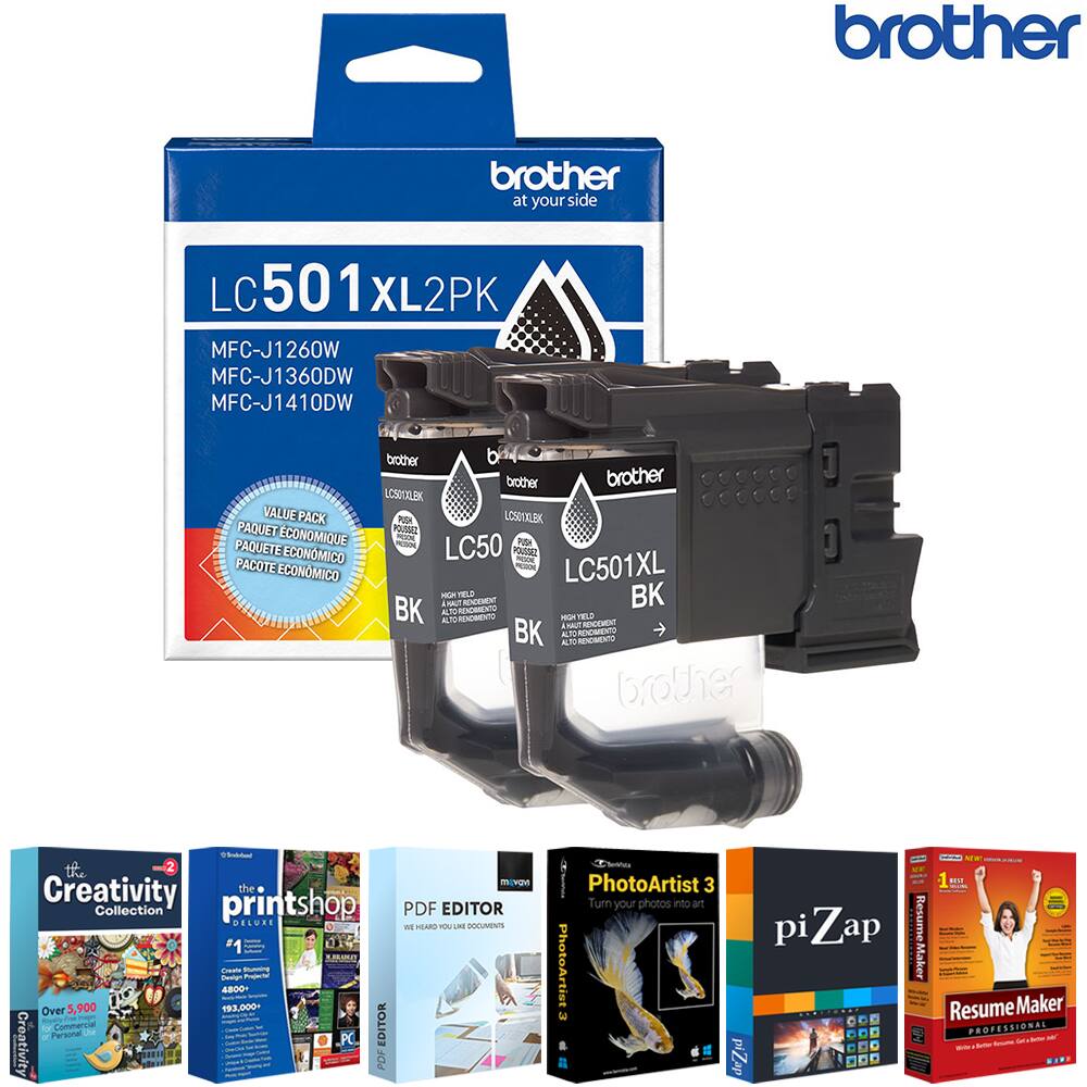 brother brother at your side LC 501 XL2PK MFC-J1260W MFC-J1360DW MFC-J1410DW VALUE PACK PAQUET ECONOMIQUE PAQUETE ECONMICO PACOTE ECONMICO brother b brother brother LCSOCALEX PUH LGSOLEX PRSSC MON P Ci LC50 a LC501XL HOKTELD BK ANAUT ADDRDT BK AN AT RADMETO RECHE -  TEL N BK ALTO n ADCRD brother  the mevoe Creativity the Collection printshop ESURS PDF EDITOR W DEARD - - BOEUMIENTS " - Tesign 480O- Over S 5,900 193,000- Creativity D Pertonel Commercial a PC EDITOR PDF PhotoArtist 3 Turn your photos into ant PhotoArtist E piZap pi Zap Resume Maker  Resume Maker PROFESSIONAL - - 5 - A