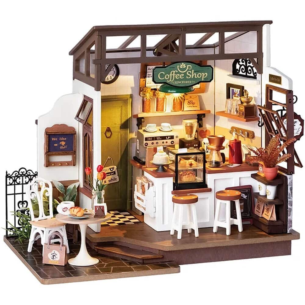 Rolife - DG162 DIY Miniature House Kit - Flavory Cafe - Black