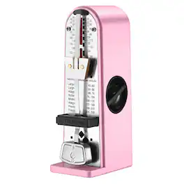 Unique Bargains - Mechanical Metronome Metronome for Piano Guitar Bass Other Instruments Loud Sound High Precision Track Beat Beginners - Pink