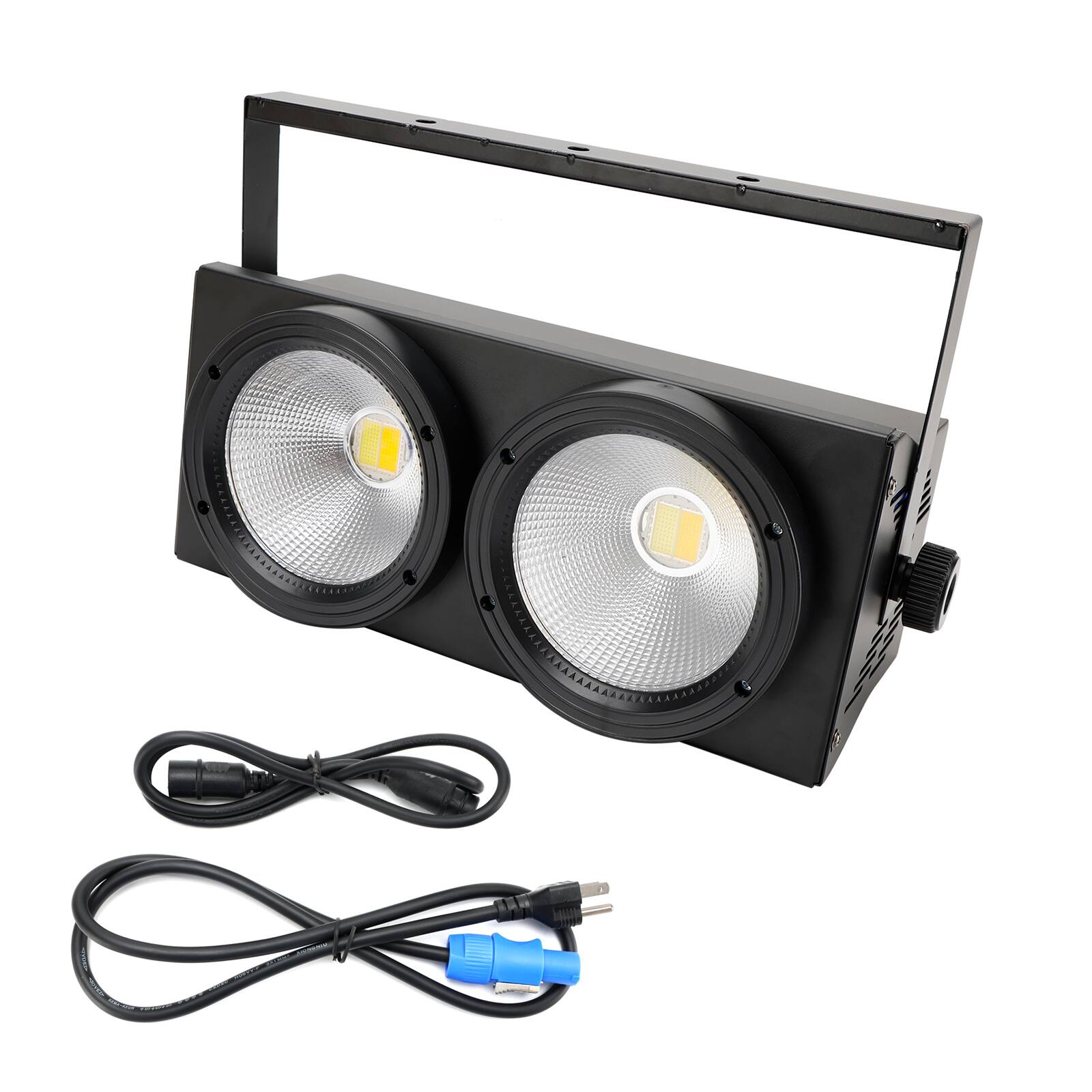 Front. Topteng - 200W COB LED Par Can Light - DMX512 Control, Warm/Cool White Switchable, 100,000-Hour Lifespan, for Stage DJ Disco.