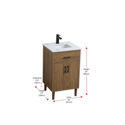 Clearance: 5.9" (15cm)
Height: 34" (86cm)
Depth: 19" (48cm)
Width: 20" (51cm)