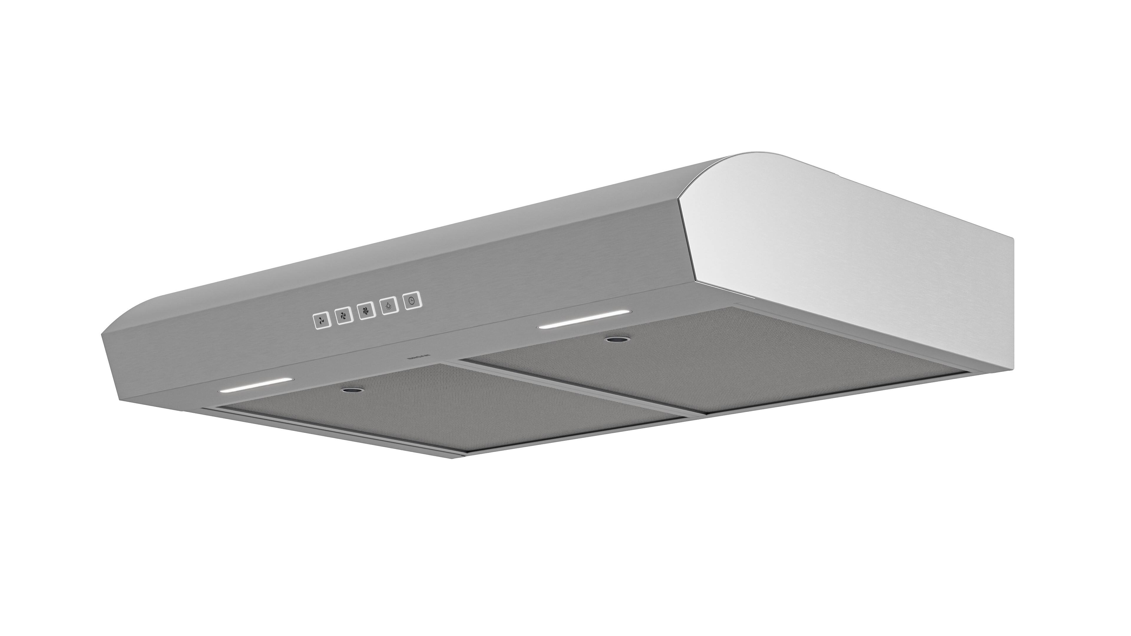 Left. Broan - Broan-NuTone 30-Inch Under Cabinet Range Hood, ENERGY STAR, 350 Max Blower CFM, Stailess Steel - Stainless Steel.