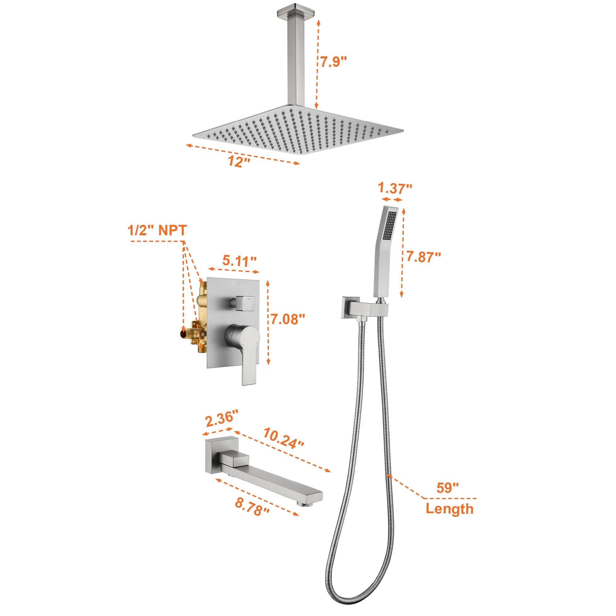 7.9"  
12"  
1.37"  
1/2" NPT  
5.11"  
7.87"  
7.08"  
2.36"  
10.24"  
8.78"  
59" Length