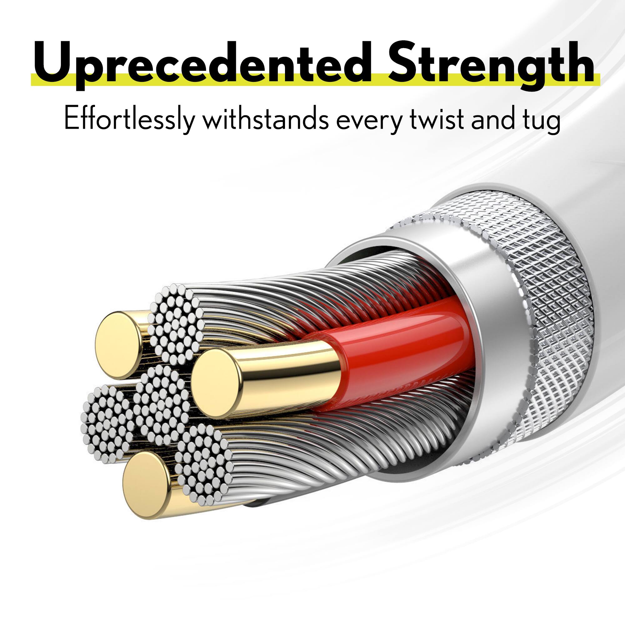 Unprecedented Strength  
Effortlessly withstands every twist and tug
