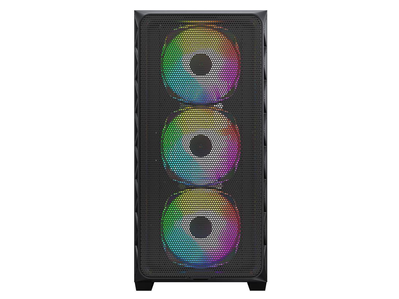 Alt View 2. Montech - Montech AIR 903 MAX, E-ATX Mid Tower, 4x 140mm Fans, Tempered Glass, Mesh Front, TYPE-C, 4090 Support, Black - Black.