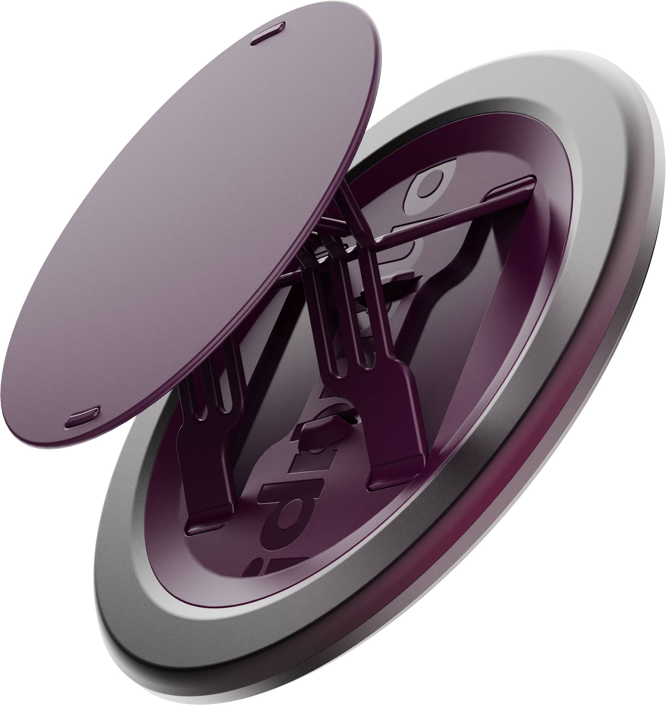 Left. OhSnap - Grip- Magnetic UltraThin Universal Phone Grip and Stand, Magsafe compatible for Apple iPhones/Universal - Dark red.