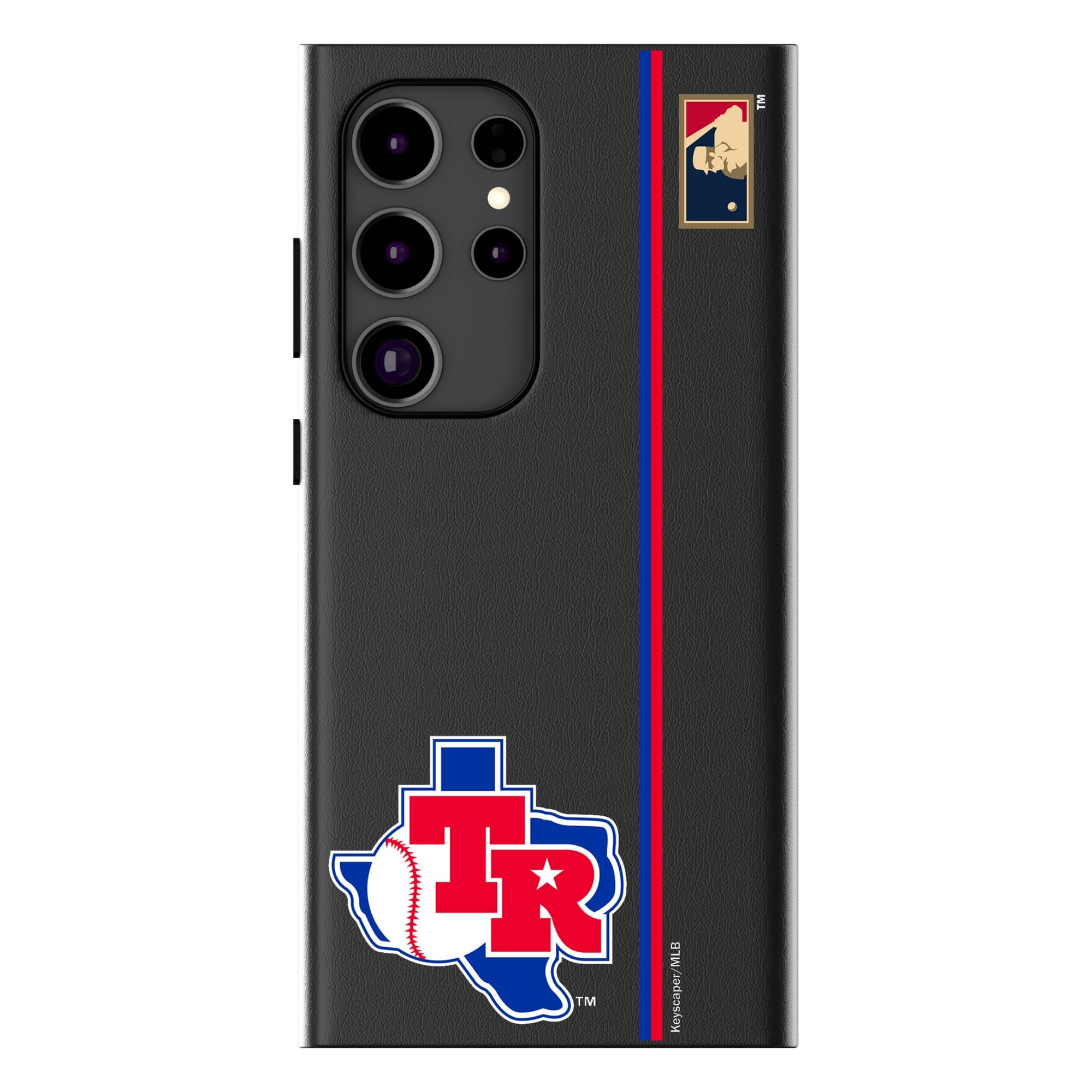 Keyscaper - MLB - Texas Rangers Galaxy Magnetic Bump Case - S24 Ultra - Black