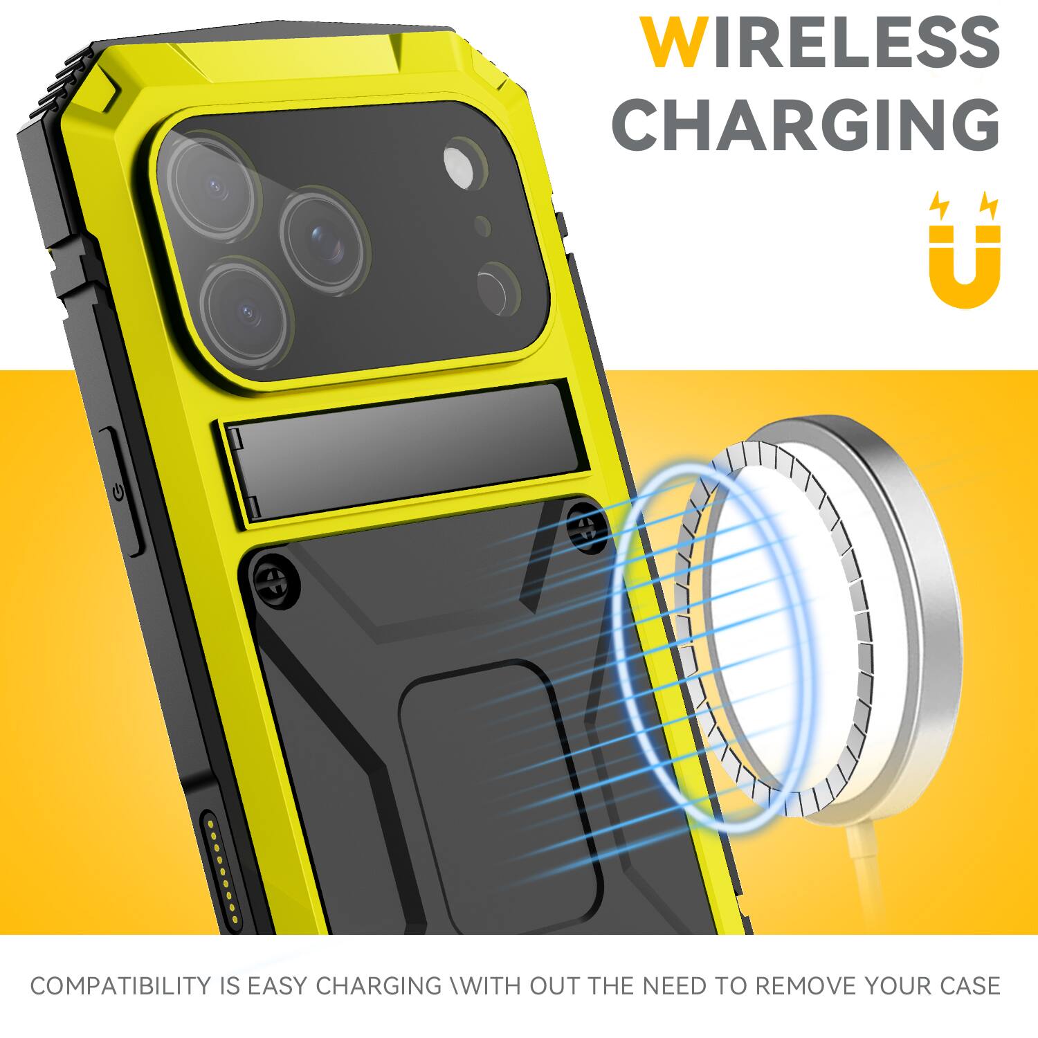 WIRELESS CHARGING  
COMPATIBILITY IS EASY CHARGING WITH OUT THE NEED TO REMOVE YOUR CASE