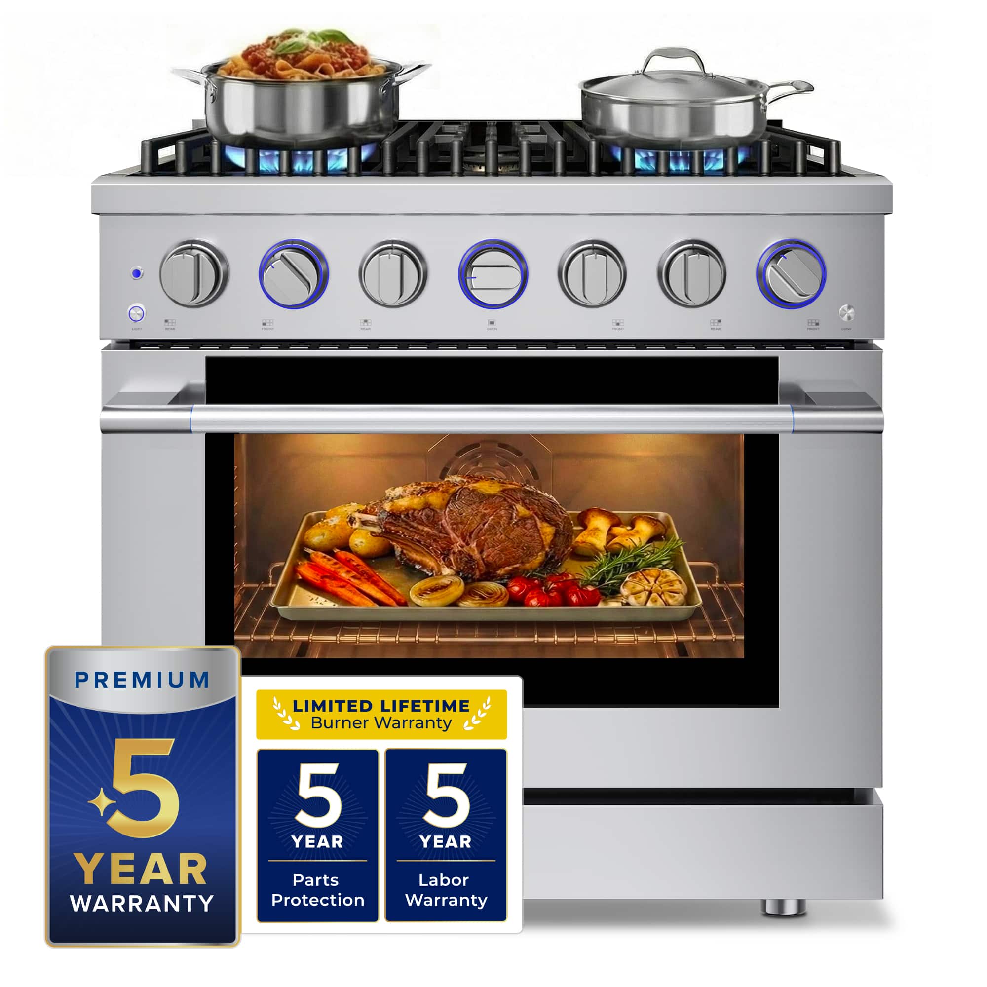 PREMIUM LIMITED LIFETIME Burner Warranty

5 YEAR Parts Protection

5 YEAR Labor Warranty
