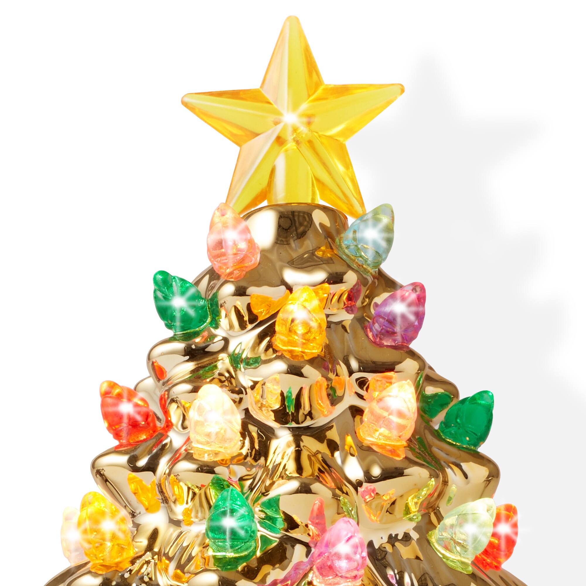 Alt View 2. Casafield - Ceramic Holiday Plug-in Vintage Decorative Night Light - Gold.