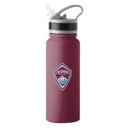 Logo Brands - Colorado Rapids 25oz. Single Wall Flip Top Water Bottle - Maroon
