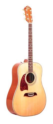 Alt View 3. Oscar Schmidt - Oscar Schmidt OG2NLH-A Dreadnought Left-Handed Acoustic Guitar. Natural Spruce - Natural.