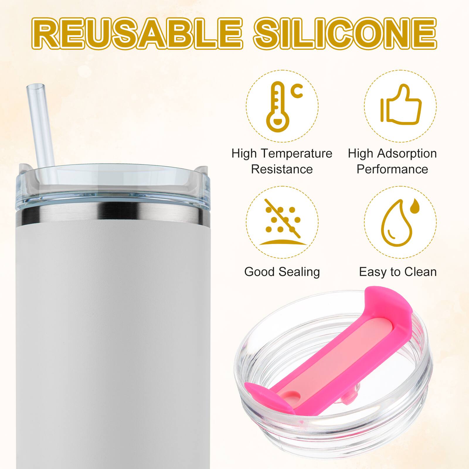 Unique Bargains 2pcs 40oz Travel Tumbler Lid Replacement for Stanley ...
