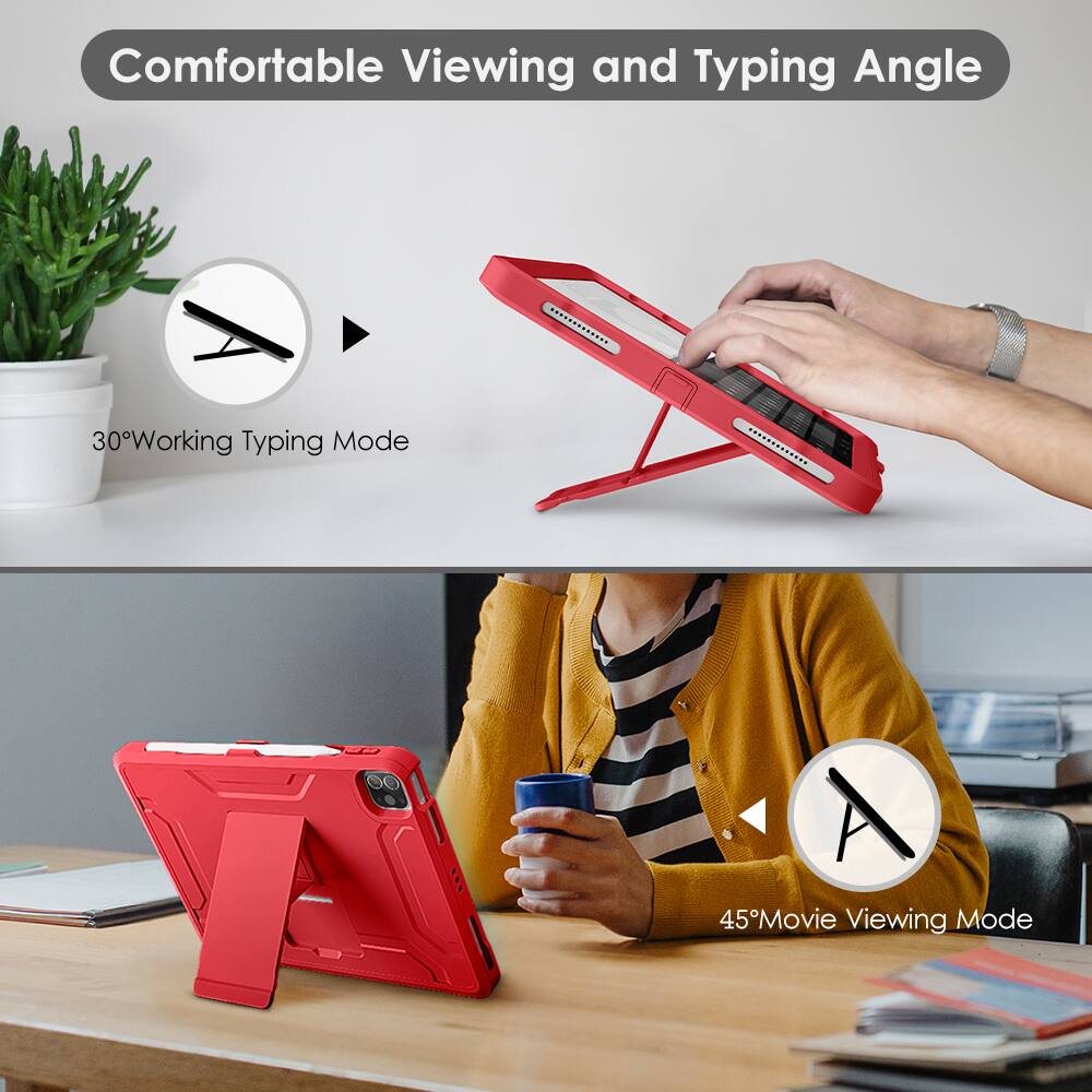 Comfortable Viewing and Typing Angle

30° Working Typing Mode

45° Movie Viewing Mode