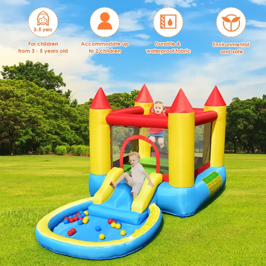 "3-5 years: For children. Accommodate up to 2 children. Durable & waterproof fabric. Environmental and safe."