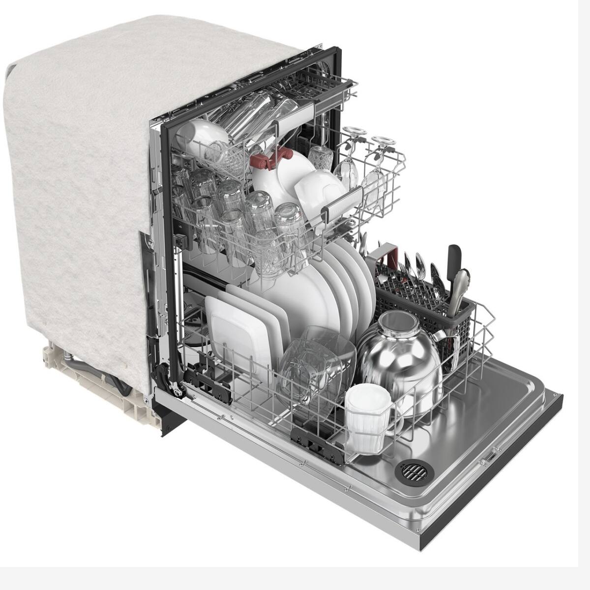 Alt View 14. KitchenAid - 24" Top Control Built-In Stainless Steel Tub Dishwasher with 3rd Rack, FreeFlex, 44 dBA - Stainless Steel With PrintShield Finish.