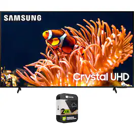 Samsung - 65" DU8000 Crystal UHD LED 4K Smart TV (2024) w/ 2 YR Warranty Bundle