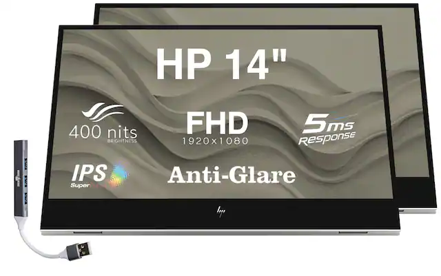 HP 14" 400 nits BRIGHTNESS FHD 1920x1080 5ms Response IPS SuperCLEAR Anti-Glare
