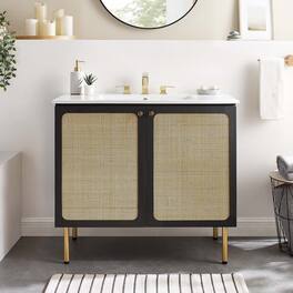 Chaucer Bathroom Cabinet Basin Not Included by Modway - Black