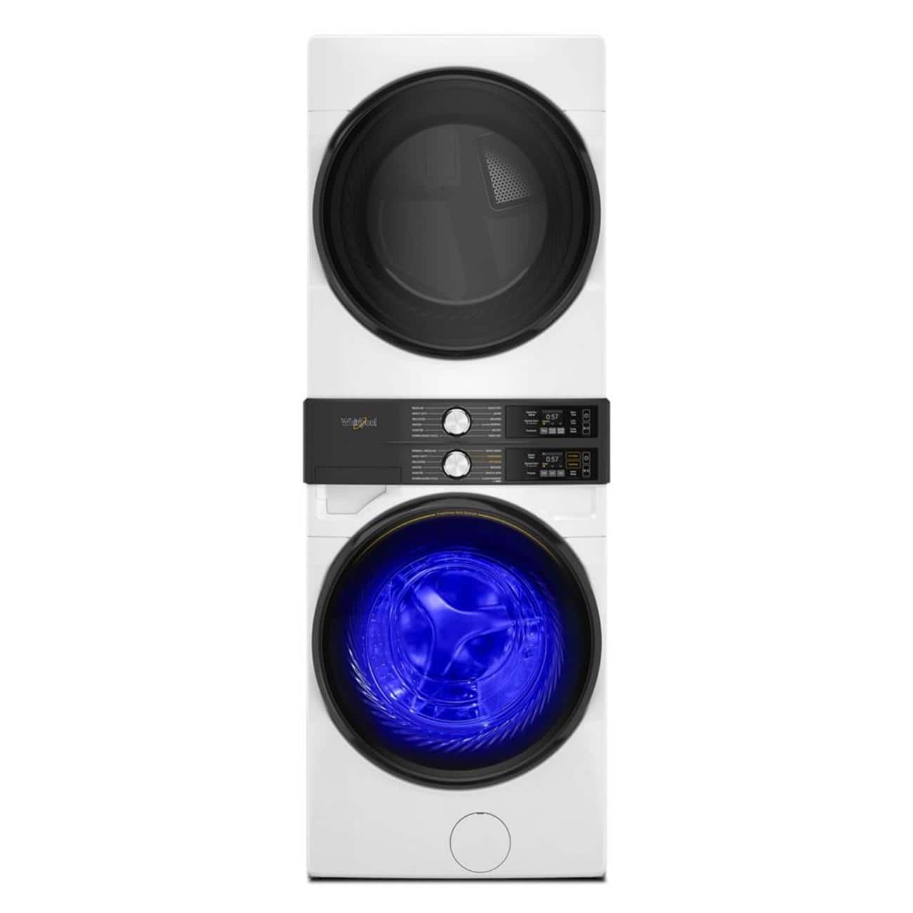 Whirlpool - Smart Front Load Laundry Tower 4.5 Cu. Ft. Washer and 7.4 Cu. Ft. Electric Dryer with UV Clean Technology - White