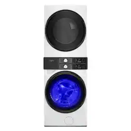 Whirlpool - Smart Front Load Laundry Tower 4.5 Cu. Ft. Washer and 7.4 Cu. Ft. Electric Dryer with UV Clean Technology - White