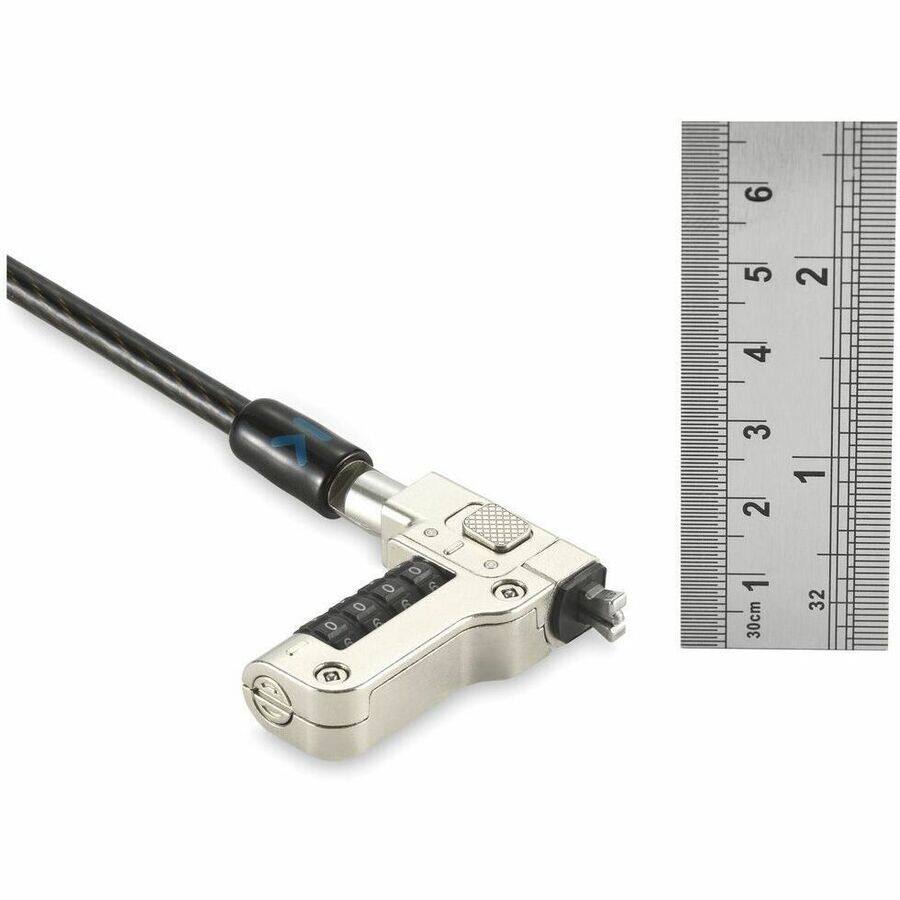 Alt View 1. Kensington - Kensington Slim N17 2.0 Combination Laptop Lock for Wedge-Shaped Slots - 5.91 ft Cable - Resettable - 4-wheel.