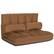 Front. Costway - Costway Foldable Floor Sofa Bed 6-Position Adjustable Couch w/ 2 Pillows Brown - Brown.
