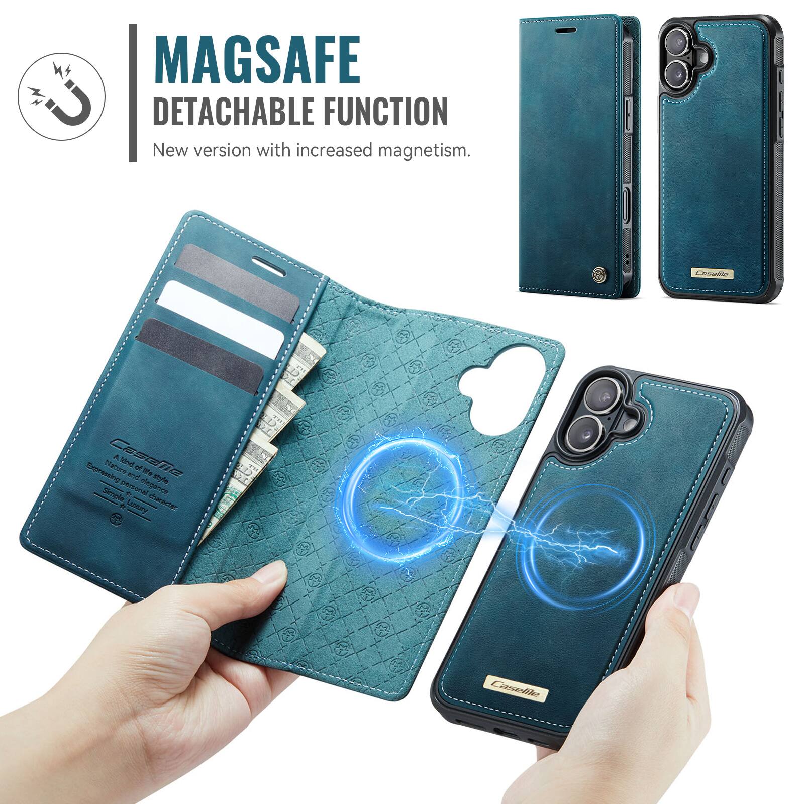 MAGSAFE DETACHABLE FUNCTION  
New version with increased magnetism.  

CN Csseta A Nature land  
Expressing and the style  
Simple personal elegance  
A Luxury character  
Caxelile