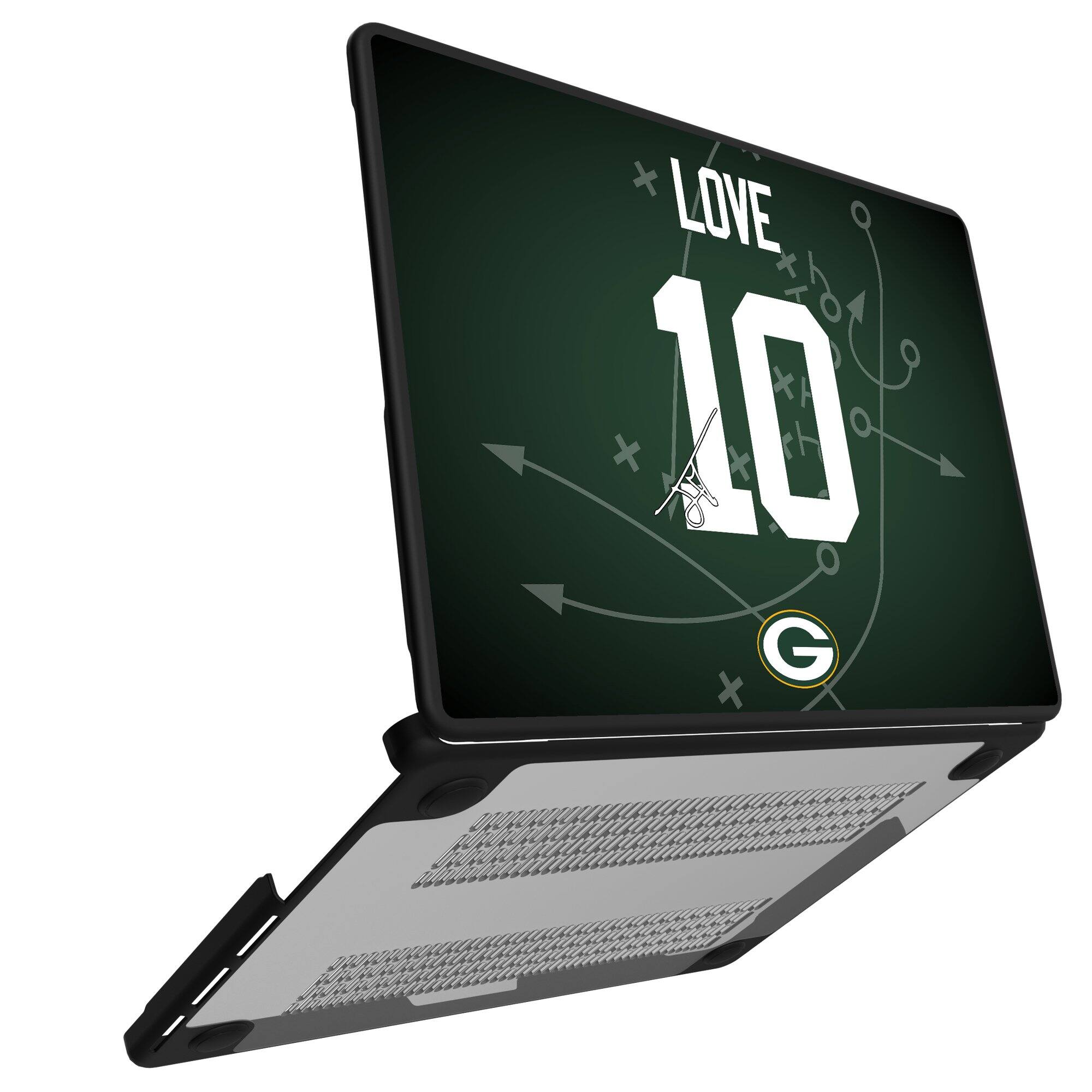 Alt View 1. Keyscaper - Jordan Love Green Bay Packers MacBook Case - Pro 14 in - Multicolor.
