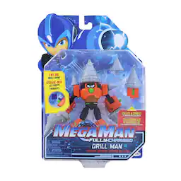 Mega Man Fully Charged 7 Inch Action Figure | Deluxe Drill Man