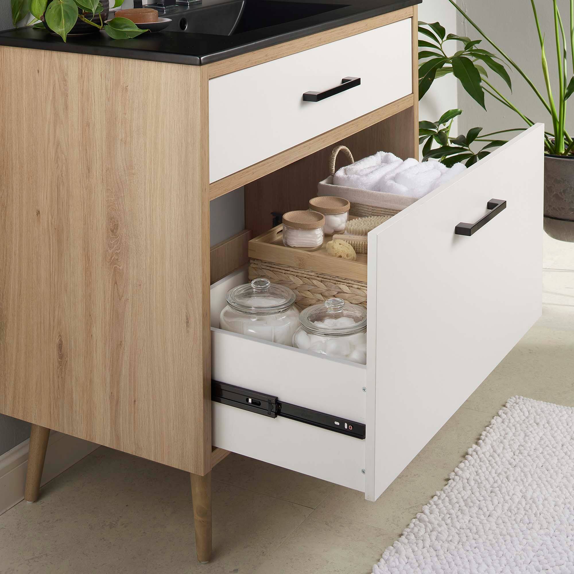 Alt View 1. Modway - Maverick Bathroom Vanity Basin Included by Modway - Black Oak.