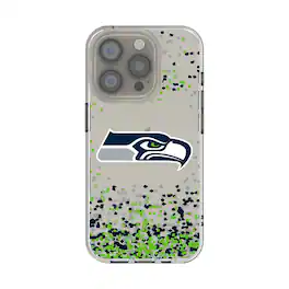 Keyscaper - NFL - Seattle Seahawks iPhone Clear Case with Confetti Design - 15 - Multicolor