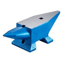 VEVOR - Single Horn Anvil 22Lbs Steel Anvil Blacksmith for Sale Forge Steel Tools with Round and Square Hole and Equipment Anvil - Blue