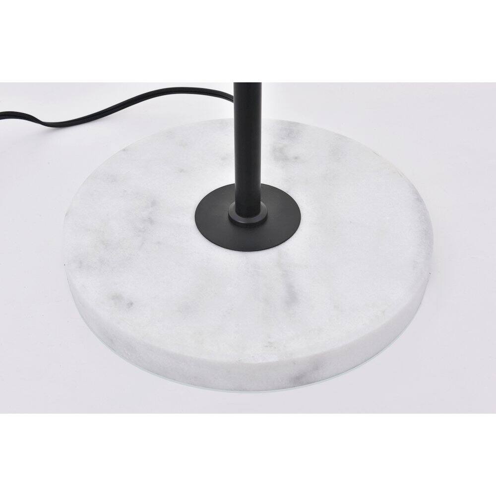 Left. Living District - Exemplar 1 Light Brushed Nickel Floor Lamp - Brushed Nickel And Black And White.